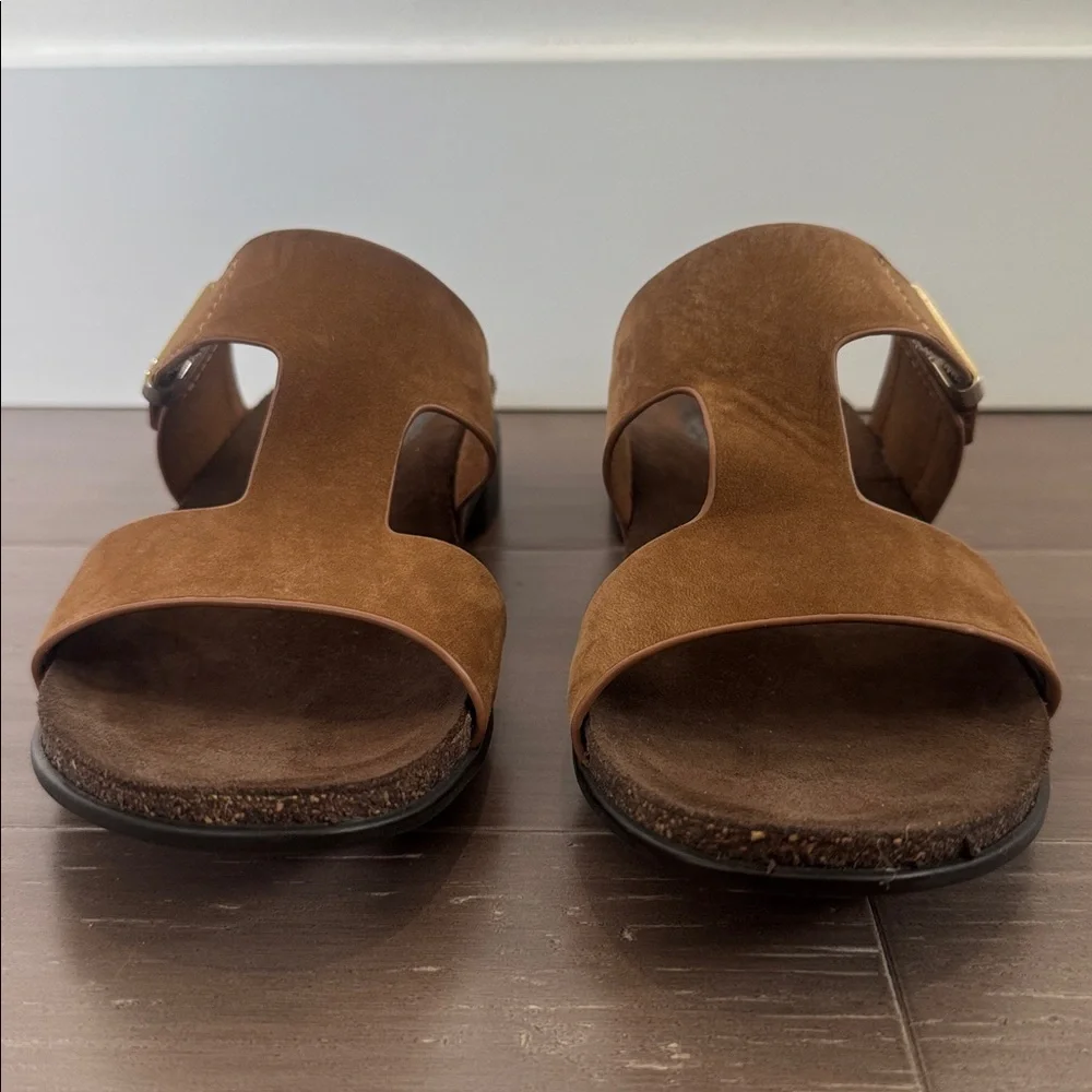 NWOT Munro leather brown Jody Slide Sandal comfy casual minimalist size 7.5N